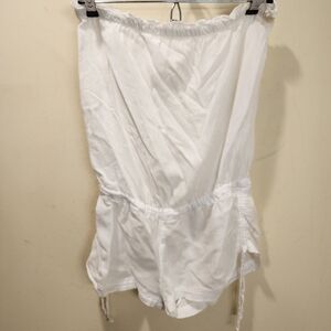 Victoria's Secret 100% Cotton White Short strappless Romper size XS
